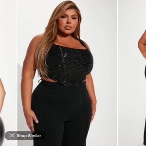 Sequin corset top